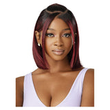 Outre Airtied Human Hair Blend Glueless Vanish HD+ Lace Frontal Wig - HHB-Natural Yaki 12"