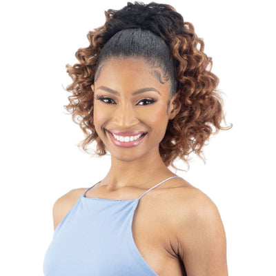 Shake-N-Go Natural Me Synthetic Drawstring Ponytail - Natural Deep Curl (27 - Strawberry Blond only)