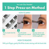 Kiss i-ENVY Press & Go Press-On Cluster Lashes All-In-1 Kit - Glam Day (Bold) - IPK02