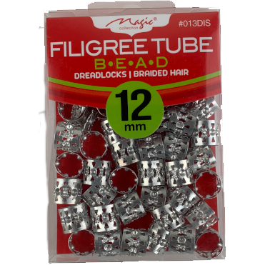 Magic Collection 12MM Filigree Tube #013DIS - SIlver