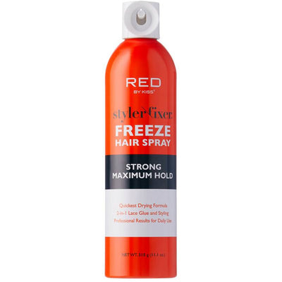 Red by Kiss Styler Fixer Freeze Hair Spray Strong Max Hold 11.1 OZ - SS01