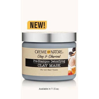 Creme of Nature Clay & Charcoal Pre-Shampoo Detoxifying Clay Mask 11.5 OZ
