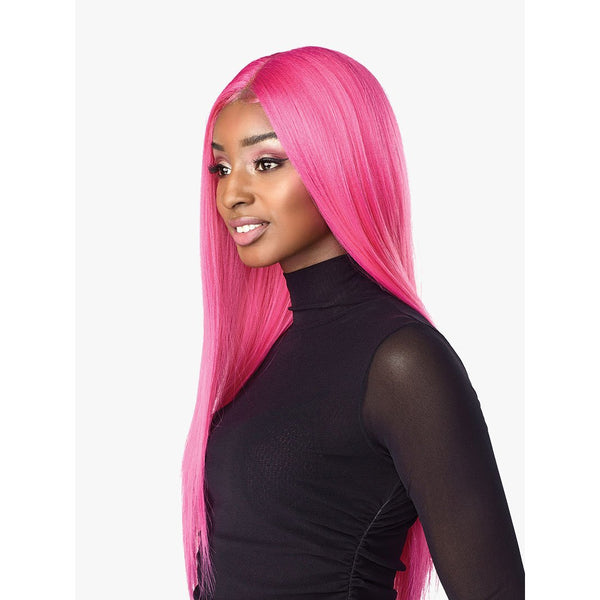 Pink wig divatress hotsell