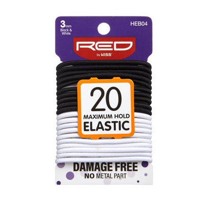 RED by Kiss 20 Max Hold Elastic Hair Bands - HEB04