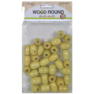 Magic Collection Wood Round Beads #12815NAT