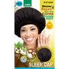 M&M Headgear Qfitt Sleep Cap w/ Argan, Olive Oil & Peppermint, Black #821