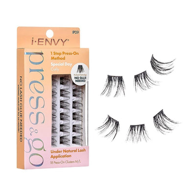 Kiss i-ENVY Press & Go Press-On Cluster Lashes - Special Day (Curly) - IP09