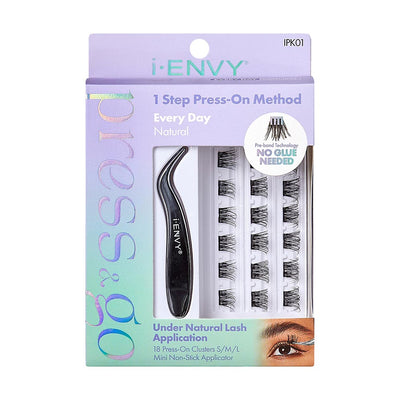 Kiss i-ENVY Press & Go Press-On Cluster Lashes All-In-1 Kit - Every Day (Natural) - IPK01