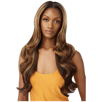 Outre Airtied Human Hair Blend Glueless Vanish HD+ Lace Frontal Wig - HHB-Glam Waves 28"