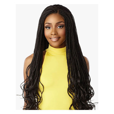 Sensationnel Cloud 9 4" X 4" Hand Braided Glueless Lace Front Wig - Box French Curl 30"