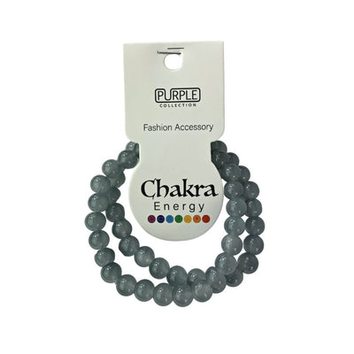 Magic Fashion Accessory Purple Collection Chakra Energy Bracelet - Dark Gray