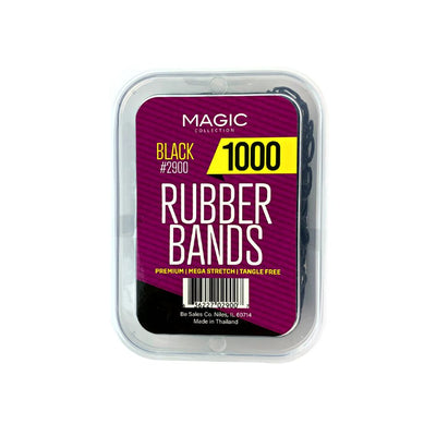 Magic Collection Black Rubber Bands 1000 pcs #2900 Black