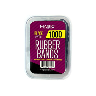 Magic Collection Black Rubber Bands 1000 pcs #2900 Black