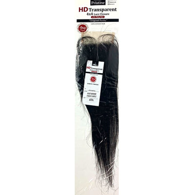 Mane Concept Pristine 4" X 4" 100% Brazilian Virgin Remy HD Transparent Lace Closure - Straight 12"