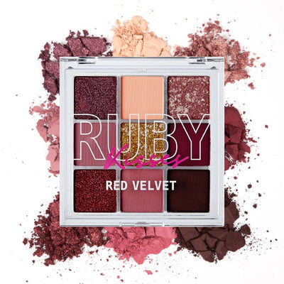 Ruby Kisses Red Velvet Face + Eyeshadow Makeup Palette