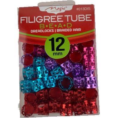 Magic Collection 12MM Filigree Tube #013DIS - Assorted