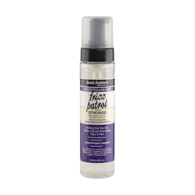 Aunt Jackie's Grapeseed Style & Shine Frizz Patrol Anti-Poof Setting Mousse 8.5 OZ