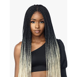 Sensationnel Cloud 9 4" X 4" Hand Braided Swiss Synthetic Lace Front Wig - Box Braid 50"