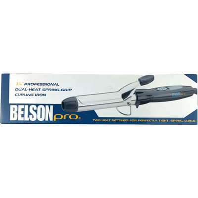 Belson Pro Dual-Heat Spring Grip Curling Iron 1 1/4" #BP2016