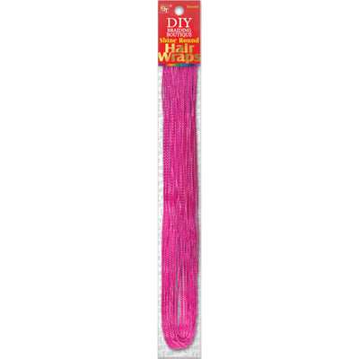 Beauty Town DIY Braiding Boutique Shine Round Hair Wraps - Hot Pink