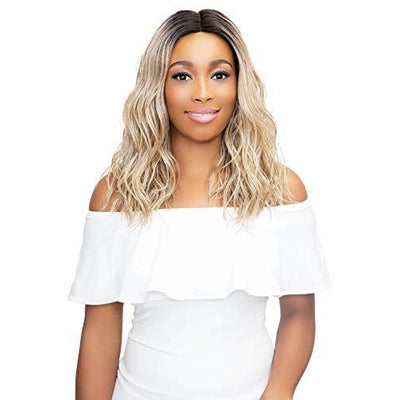 Janet Collection Synthetic Lace Based Extended Part Swiss Lace Front Wig – Leona (613 only)