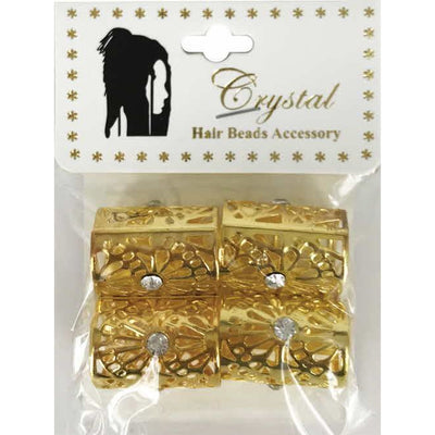 Crystal Hair Bead Accessory Braid Tube Jumbo With Rhinestone