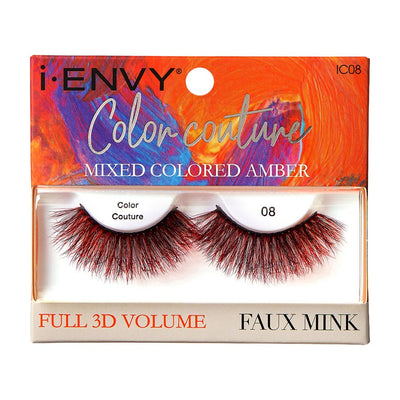 Kiss i-ENVY Color Couture Mixed Colored Amber Mink Lashes - IC08