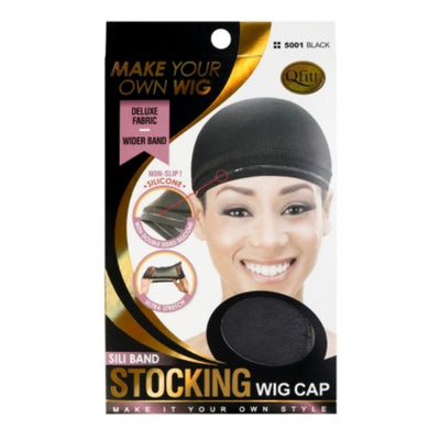 M&M Headgear Qfitt Stocking Wig Cap #5001 Black