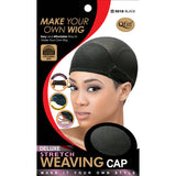 M&M Headgear Qfitt Deluxe Stretch Weaving Cap #5018 BLACK