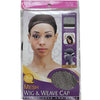 M&M Headgear Qfitt Mesh Wig & Weave Cap Brown #556