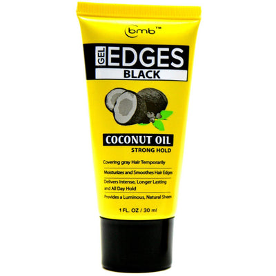 BMB Gel Edges Strong Hold Coconut Oil Black  1 OZ