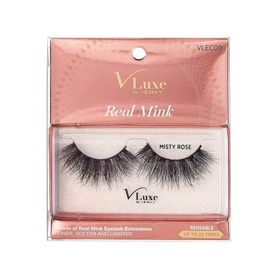 V-Luxe i-envy By Kiss High Volume 25mm Real Mink Eyelashes - VLEC09 Misty Rose