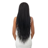 Outre Synthetic Pre-Braided 4" x 4" Lace Front Braid Wig - Middle Part Feed-In Box Braids 36"