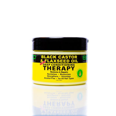 Eco Style Black Castor & Flaxseed Oil Deep Conditioning Therapy 12 OZ