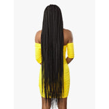 Sensationnel Cloud 9 4" X 4" Hand Braided Swiss Synthetic Lace Front Wig - Box Braid X-Large 50"