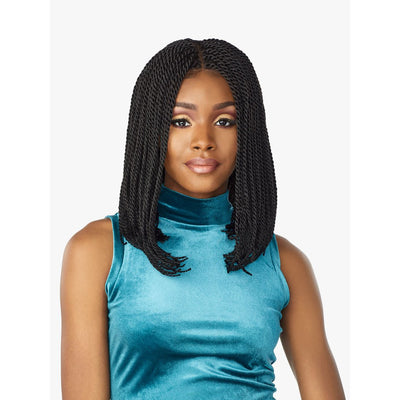 Sensationnel Cloud 9 Synthetic 4" X 4" Braided Lace Front Wig - Senegal Twist Bob (613 only)