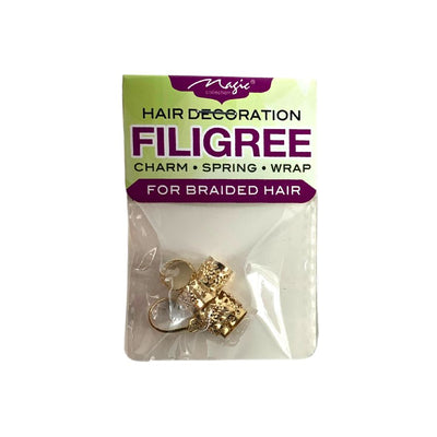 Magic Collection Filigree Tube With Waterdrop Charm, Gold #FILIWDGOL