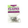 Magic Collection Filigree Tube With Waterdrop Charm, Silver #FILIWDSIL
