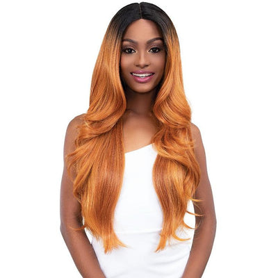 Janet Collection Synthetic Extended Deep Part Lace Front Wig - Junny