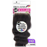 Shake-N-Go Ibiza 100% Virgin Human Hair 4" x 4" HD Lace Part Closure - Loose Deep 12"
