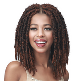 Bobbi Boss Natural Style Synthetic Lace Front Wig - MLF614 Calif. Butterfly Locs 16 (T4/27/613 only)