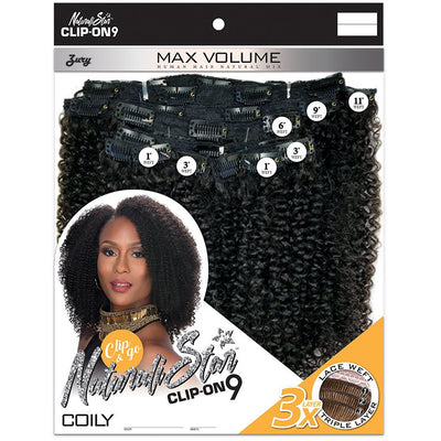 Zury Sis Naturali Star Human Hair Mix Clip-On 9 Weave – Coily 10"
