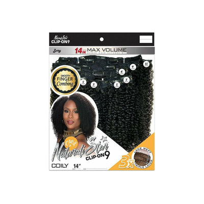 Zury Sis Naturali Star Human Hair Mix Clip-On 9 Weave – Coily 14"