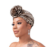 Red by Kiss Keyshia Cole x Luxe Silky Top Knot Turban - HQ57 Leopard