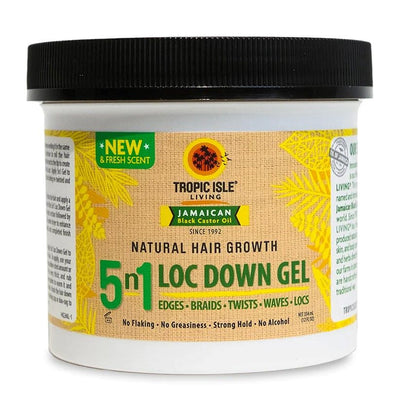 Tropic Isle Living Jamaican Castor Oil 5 n 1 Loc Down Gel 12 OZ