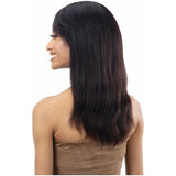 Shake-N-Go Girlfriend 100% Virgin Human Hair Wig - Straight Curtain Bang