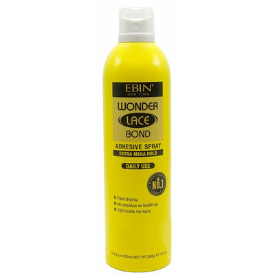 Ebin New York Wonder Lace Bond Adhesive Spray Extra Mega Hold 14.2 OZ