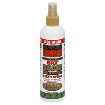 African Royale BRX Braid & Extensions Sheen Spray 12 OZ