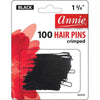 Annie 100 1 3/4" Crimped Hair Pins - Black #3100