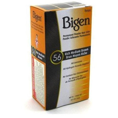 Bigen Permanent Powder Hair Color – Rich Med Brown #56  0.21 OZ